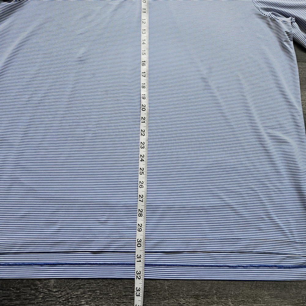 RLX Ralph Lauren Polo Shirt Men XL Blue Striped Stretch Performance Golf Preppy - Picture 8 of 10